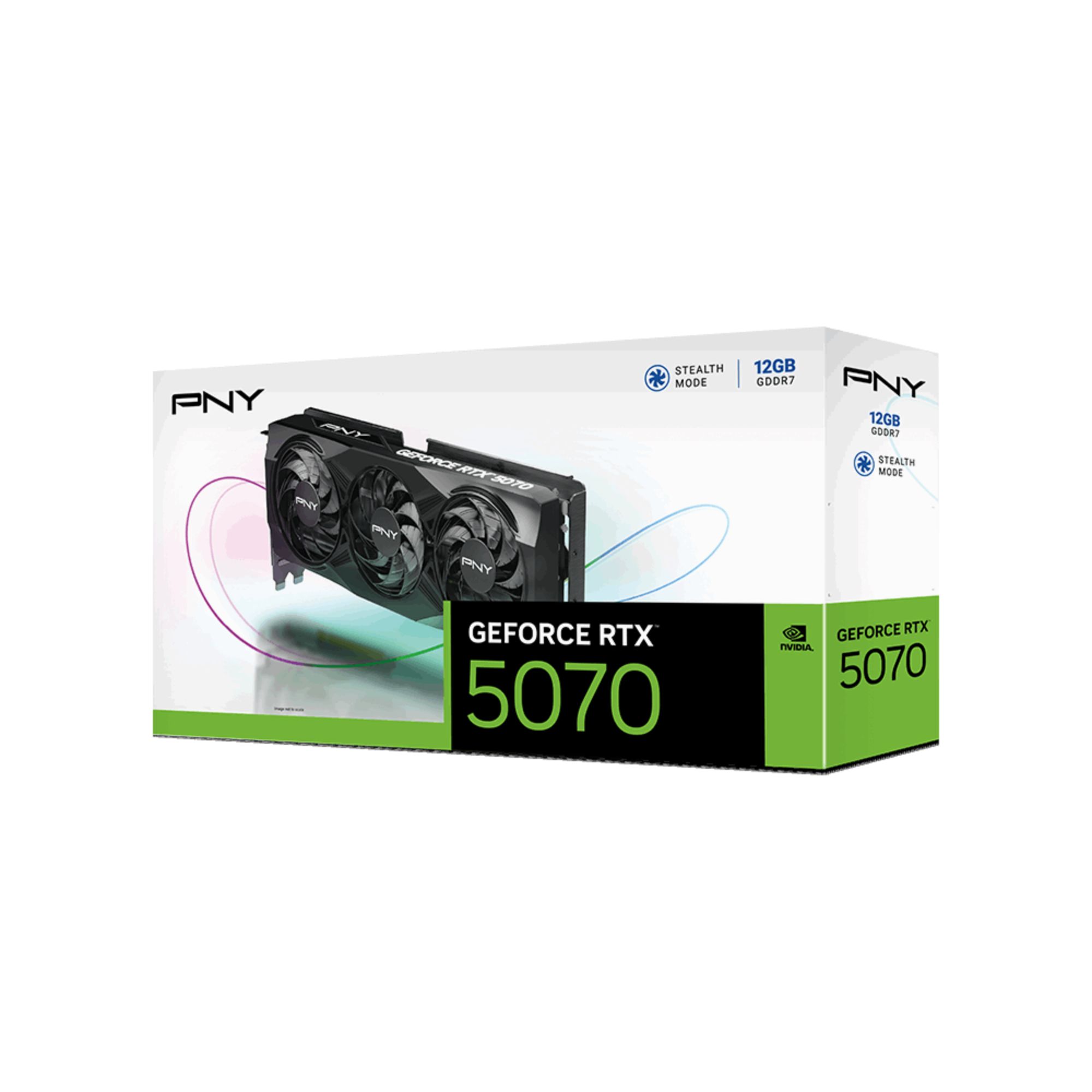 Tarjeta de Video PNY GeForce RTX 5070, Triple Fan, 12 GB GDDR7, 1x HDMI, 3x DisplayPort, Negro